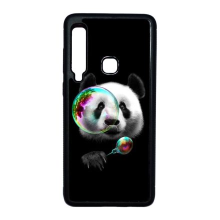 panda pandás Samsung Galaxy A9 (2018) fekete tok
