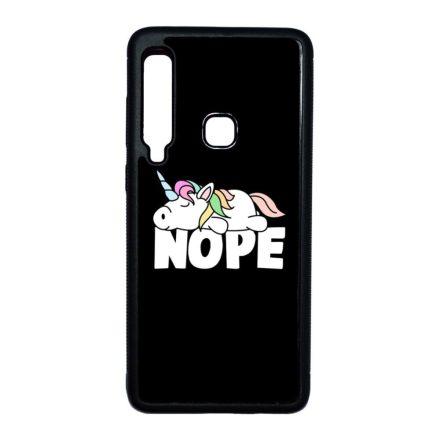 NOPE unikornis unicorn egyszarvú Samsung Galaxy A9 (2018) fekete tok