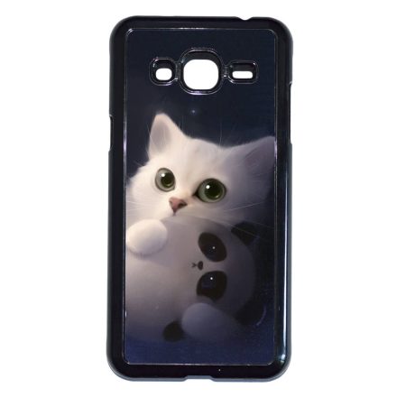 cica cicás macska macskás panda pandás Samsung Galaxy J3 (2015-2016) fekete tok