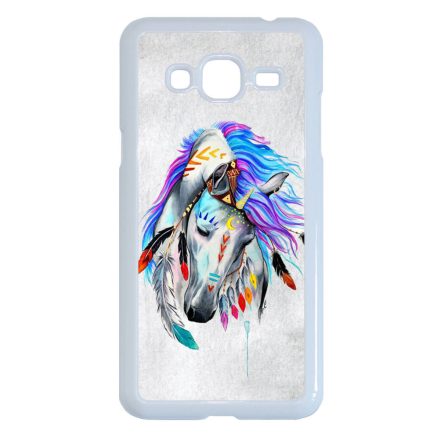 lovas indián ló art művészi native Samsung Galaxy J3 (2015-2016) fehér tok