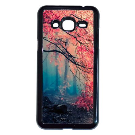 őszi erdős falevél természet Samsung Galaxy J3 (2015-2016) fekete tok