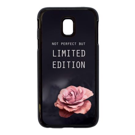 i am Not Perfect But Limited edition viragos rose rozsas Samsung Galaxy J3 (2017) fekete tok