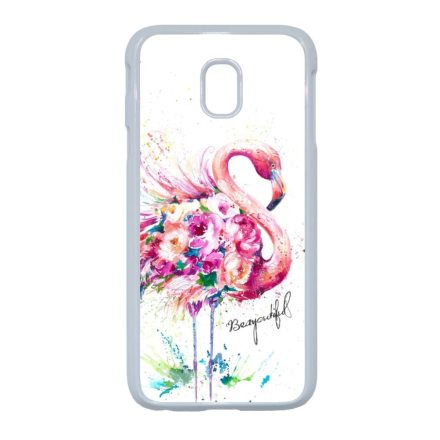 Álomszép Flamingo tropical summer nyári Samsung Galaxy J3 (2017) fehér tok