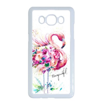 Álomszép Flamingo tropical summer nyári Samsung Galaxy J5 (2016) fehér tok
