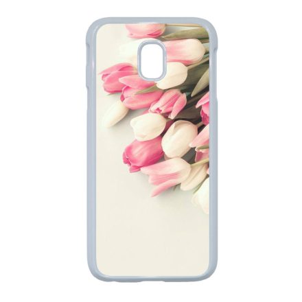 virágos tulipános tavaszi Samsung Galaxy J5 (2017) fehér tok