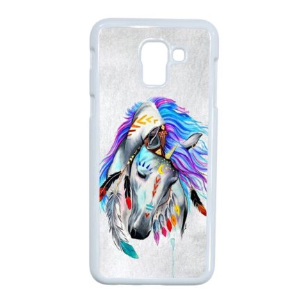lovas indián ló art művészi native Samsung Galaxy J6 (2018) fehér tok