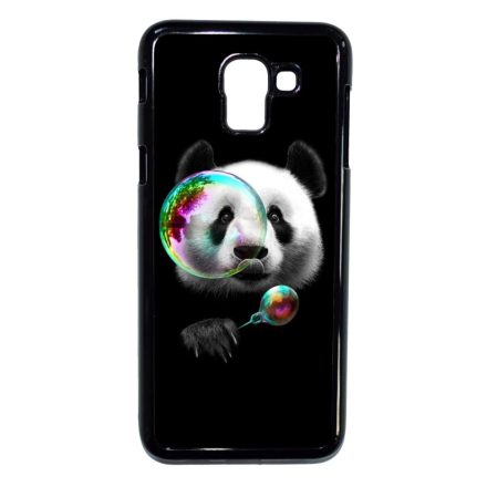 panda pandás Samsung Galaxy J6 (2018) fekete tok