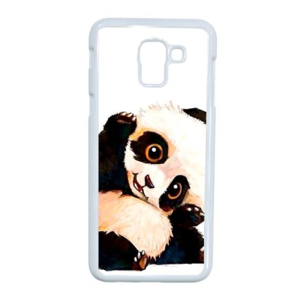 panda pandás Samsung Galaxy J6 (2018) fehér tok