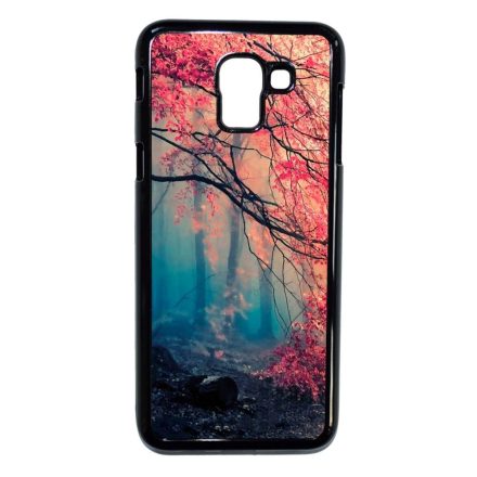 őszi erdős falevél természet Samsung Galaxy J6 (2018) fekete tok