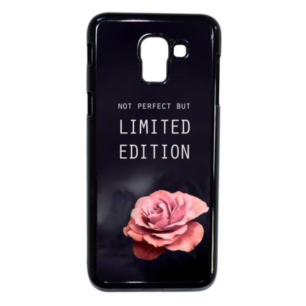 i am Not Perfect But Limited edition viragos rose rozsas Samsung Galaxy J6 (2018) fekete tok