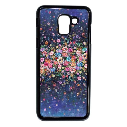 virágos tavaszi art Samsung Galaxy J6 (2018) fekete tok