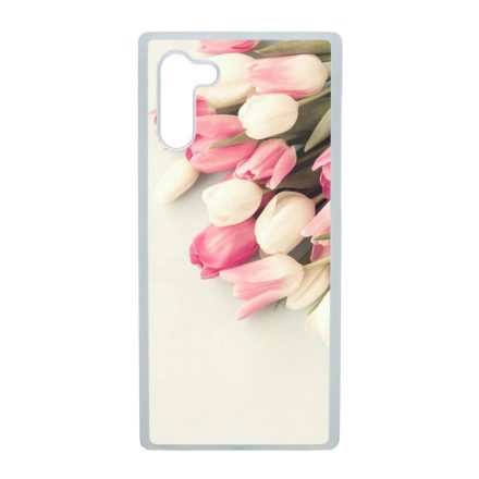virágos tulipános tavaszi Samsung Galaxy Note 10 átlátszó tok