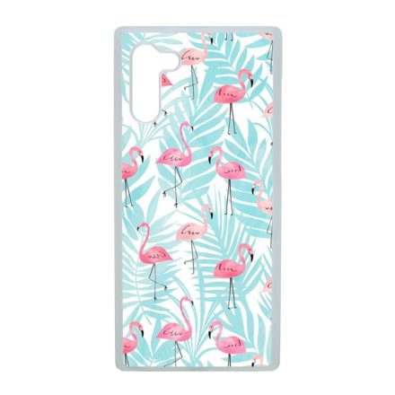 Flamingo Pálmafa nyár Samsung Galaxy Note 10 átlátszó tok