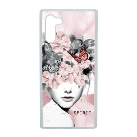 Spirit woman art tavaszi viragos ajándék nőknek valentin napra Samsung Galaxy Note 10 átlátszó 