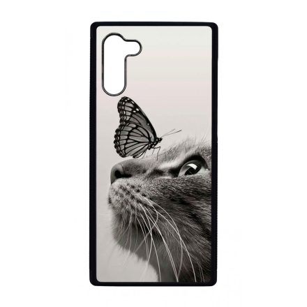 Cica és Pillangó - macskás Samsung Galaxy Note 10 tok