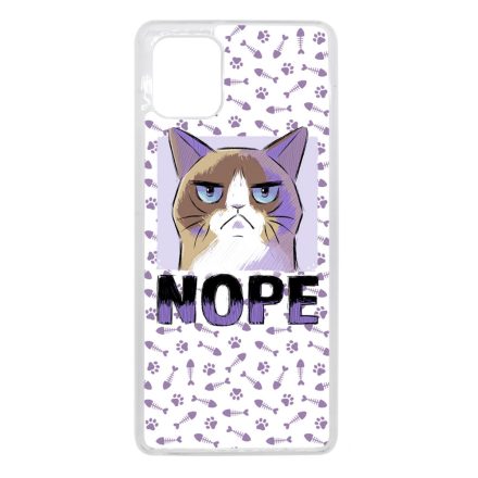 NOPE Cat Antisocial Antiszocialis Meno Trendi Samsung Galaxy Note 10 Lite tok