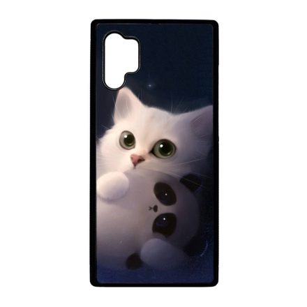 cica cicás macska macskás panda pandás Samsung Galaxy Note 10 Plus fekete tok