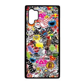 stickerbomb matricabomba Samsung Galaxy Note 10 Plus fekete tok