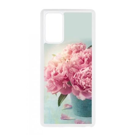virágos tavaszi vintage rózsaszín rózsás Samsung Galaxy Note 20 tok