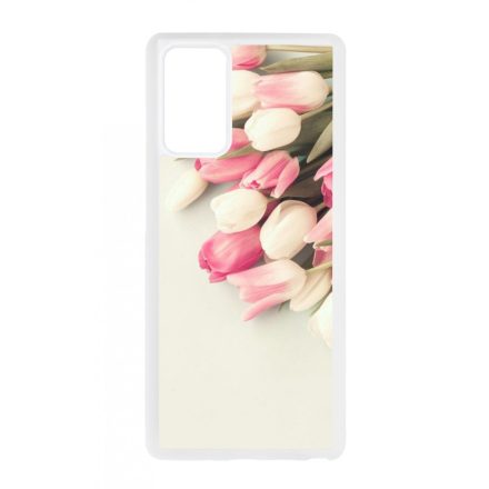 virágos tulipános tavaszi Samsung Galaxy Note 20 tok