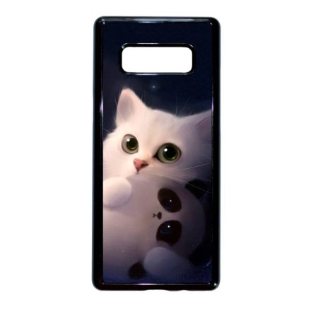 cica cicás macska macskás panda pandás Samsung Galaxy Note 8 fekete tok