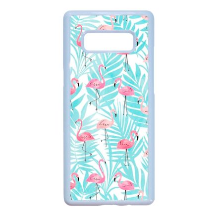 Flamingo Pálmafa nyár Samsung Galaxy Note 8 fehér tok