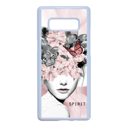 Spirit woman art tavaszi viragos ajándék nőknek valentin napra Samsung Galaxy Note 8 fehér tok