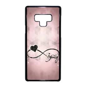csajos lila infinity infinitis végtelen Samsung Galaxy Note 9 fekete tok