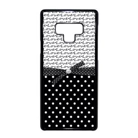 szerelem love fekete fehér pöttyös Samsung Galaxy Note 9 tok