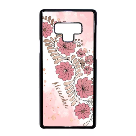 Kérd a neveddel - RoseGold Matyó magyar mintás hungarian folk Samsung Galaxy Note 9 tok