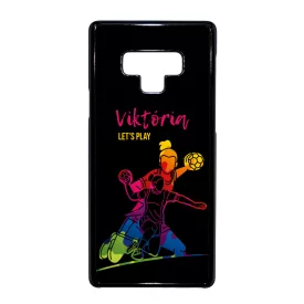 Kerd a Neveddel FOR HER kezilabda mintas Samsung Galaxy Note 9 tok