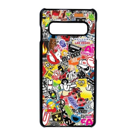 stickerbomb matricabomba Samsung Galaxy S10 fekete tok