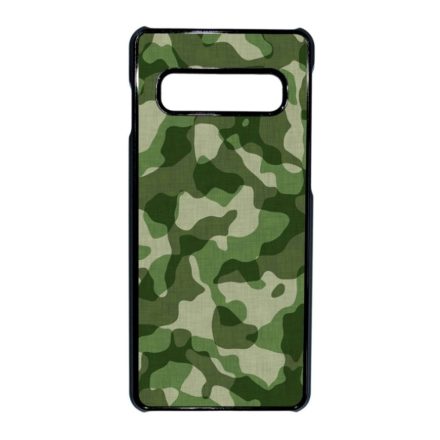 terepszin camouflage kamuflázs Samsung Galaxy S10 fekete tok