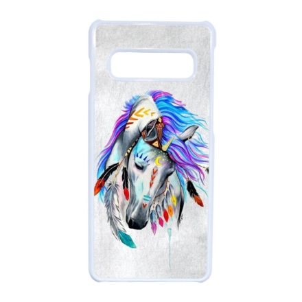 lovas indián ló art művészi native Samsung Galaxy S10 fehér tok
