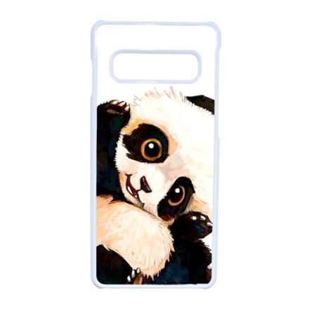 panda pandás Samsung Galaxy S10 fehér tok