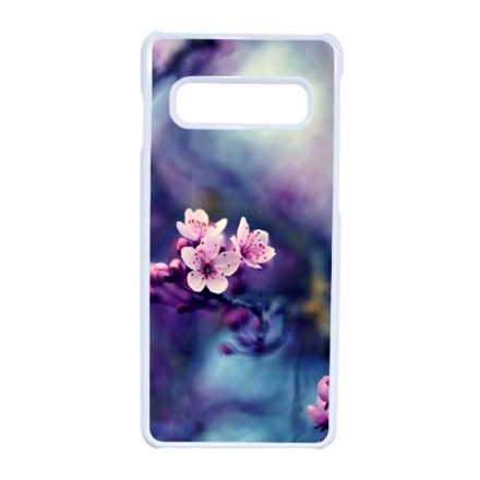 tavasz virágos cseresznyefa virág Samsung Galaxy S10 fehér tok