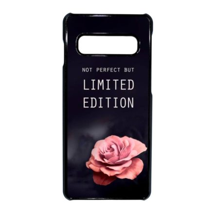 i am Not Perfect But Limited edition viragos rose rozsas Samsung Galaxy S10 fekete tok