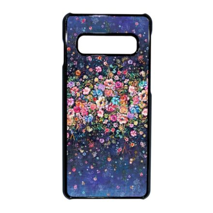 virágos tavaszi art Samsung Galaxy S10 fekete tok
