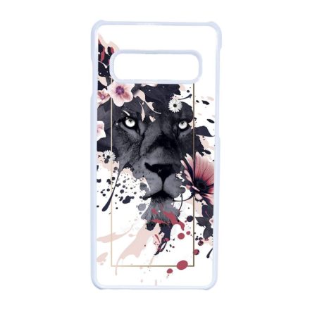 Gyönyörű oroszlán ajándék nőknek valentin napra Samsung Galaxy S10 fehér tok