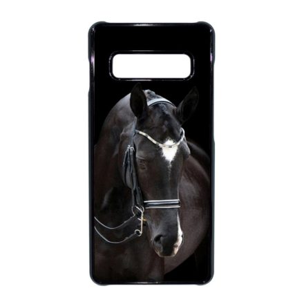 barna lovas ló Samsung Galaxy S10 Plus fekete tok