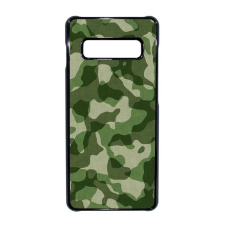 terepszin camouflage kamuflázs Samsung Galaxy S10 Plus fekete tok
