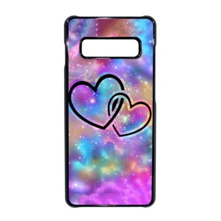 szerelem szerelmes szíves szivecskés hipster Samsung Galaxy S10 Plus fekete tok