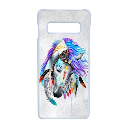 lovas indián ló art művészi native Samsung Galaxy S10 Plus fehér tok
