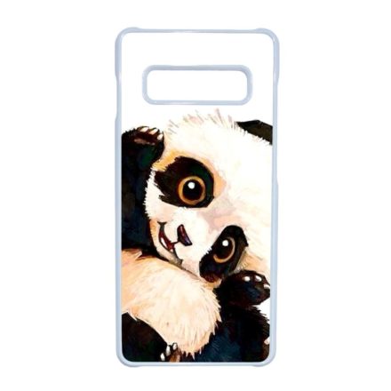 panda pandás Samsung Galaxy S10 Plus fehér tok
