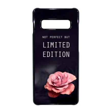 i am Not Perfect But Limited edition viragos rose rozsas Samsung Galaxy S10 Plus fekete tok
