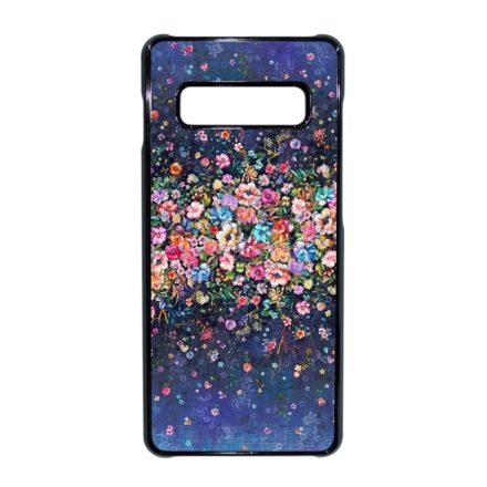 virágos tavaszi art Samsung Galaxy S10 Plus fekete tok