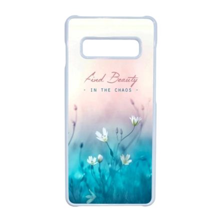 virágos tavaszi art Samsung Galaxy S10 Plus fehér tok