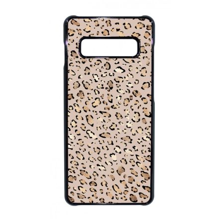 Rose Gold Leopard Wild Beauty Animal Fashion Csajos Allat mintas Samsung Galaxy S10 Plus tok