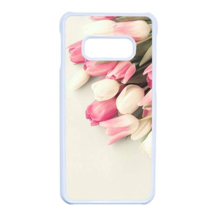 virágos tulipános tavaszi Samsung Galaxy S10E fehér tok