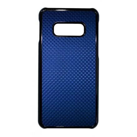 Gyönyörű kék karbon fiber mintás Samsung Galaxy S10E tok